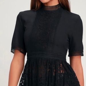 Zara lace peplum top with flowy sleeves